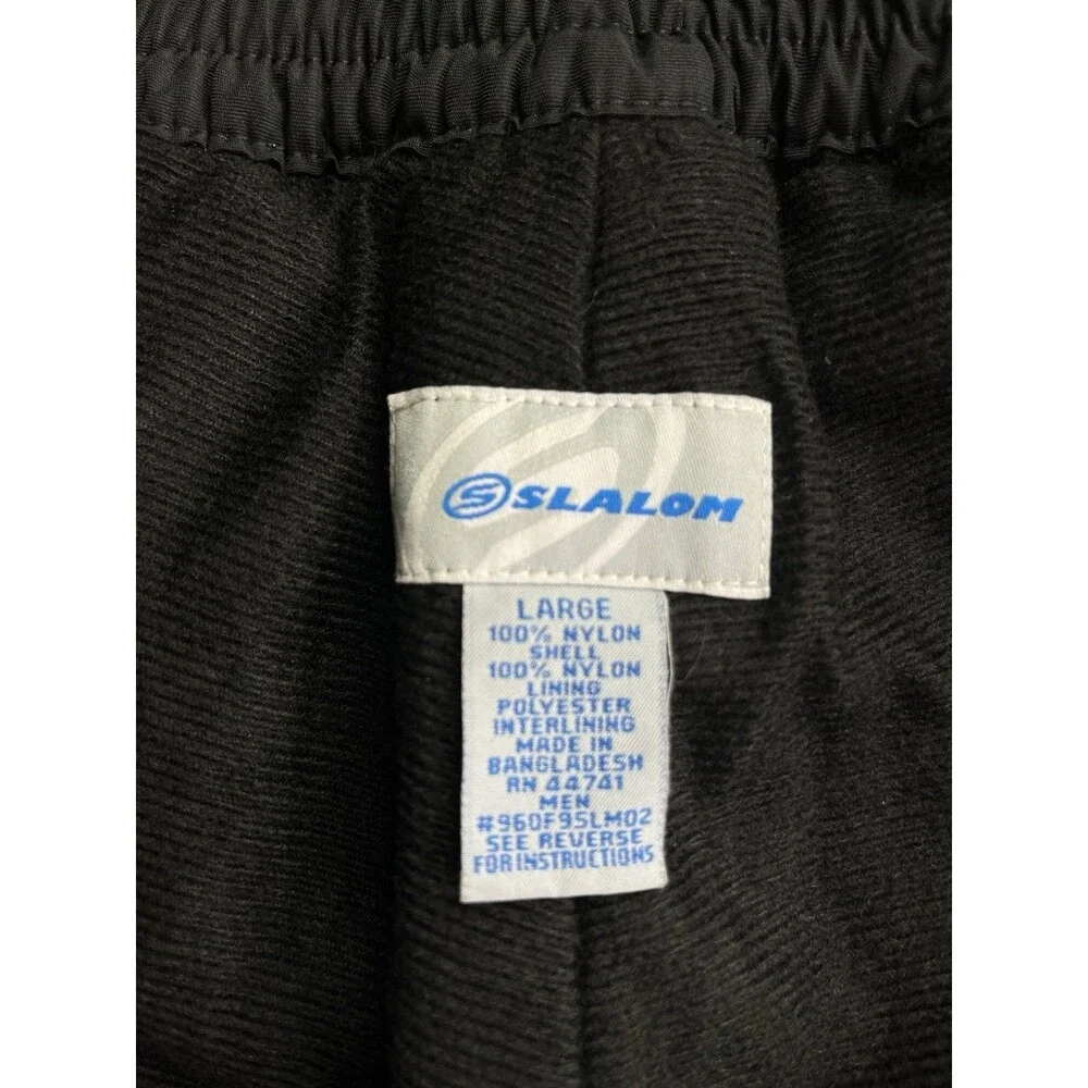 SLALOM Men L Black Ski Snowboard Pants Cold Weather Snowmobile Baggy Outer Layer